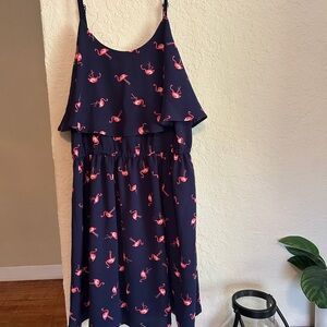 Elle Blue and Pink Ruffled Tiered Sundress